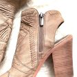 Vince Camuto Tan Peep Toe Block Heel Booties- Size 10 (see notes) For Cheap