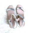 Style Charles Silver Metallic Espadrilles Wedges- Size 11 Fashion