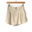 ASTR Khaki Button Up High Waisted Pleated Lined Shorts- Size S Fashion