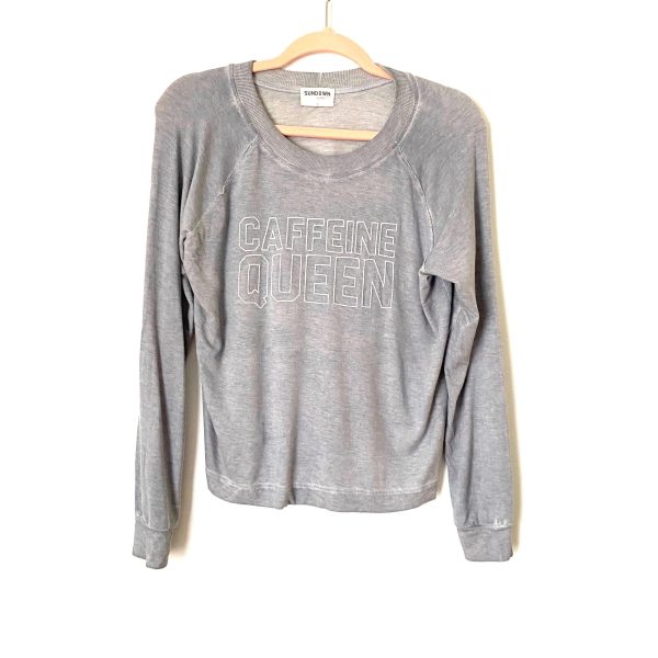 Sundown by River + Sky Caffeine Queen Grey Sweatshirt- Size S For Cheap