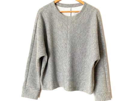 A New Day Grey Ribbed Sweater NWT- Size L Hot on Sale