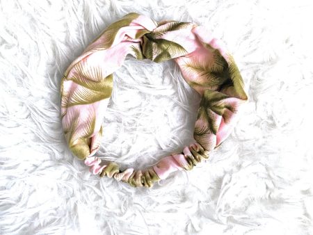 Pink Palm Leaf Top Knot Headband Sale