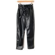 Express Black Faux Leather Paperbag Waist Pants- Size 4R (Inseam 26.5”) Sale