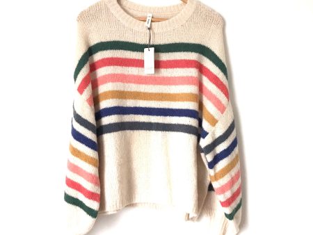 Wishlist Ivory Color Striped Knit Sweater NWT- Size S M Online