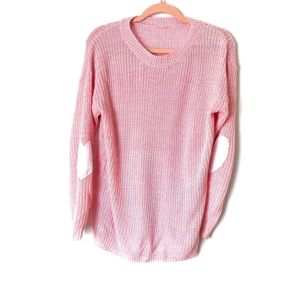 No Brand Pink Heart Knit Sweater- Size ~ M Online now