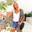 Sole Society Leopard Lightweight Kimono- Size ~S For Discount