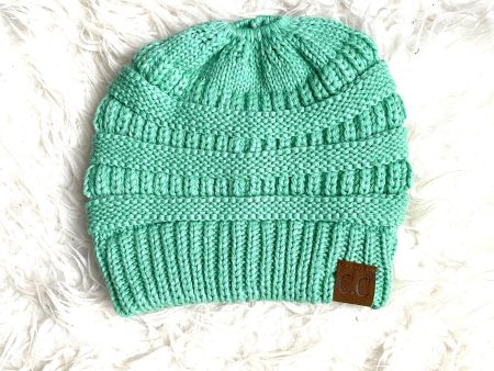 C.C Turquoise Open Top Bun Hat Online now