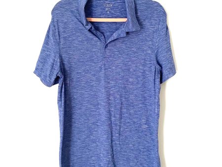 J. Crew Blue Men’s Slim Fit Heathered Polo Shirt- Size M For Sale