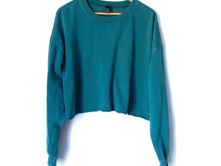 Wild Fable Green “New York” Cropped Sweatshirt- Size XXL (see notes) Online now