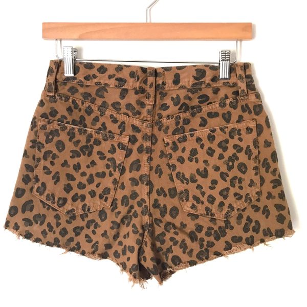 Abercrombie & Fitch Leopard Print High Rise Denim Cutoff Shorts- Size 26 2 Discount