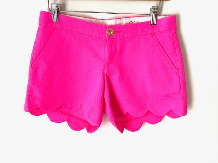 Lilly Pulitzer Pink Scalloped “Buttercup Stretch” Shorts- Size 0 For Discount