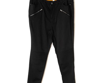 Rachel Hollis Black Moto Jeans- Size 14 (Inseam 27 ) Cheap