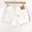 Levi Strauss 501 White Distressed Denim Cutoff Shorts- Size 27 Supply