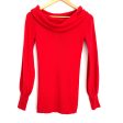 Worthington Red Ribbed Off the Shoulder Sweater NWT- Size XS For Cheap