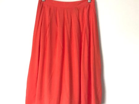 Forever21 Orange Midi Skirt- Size S Hot on Sale