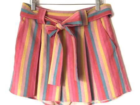 Moon River Striped Belted Shorts- Size S Online