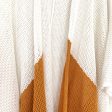 Universal Threads Open Weave Mustard & White Colorblock Kimono Style Sweater- Size OSFM For Sale