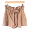 Express Coffee Paperbag Waist Shorts- Size S on Sale