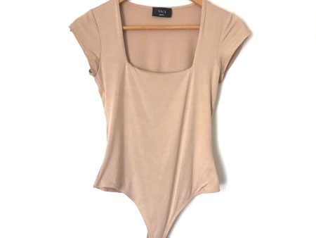 Vici Tan Square Neck Bodysuit- Size S (see notes) Cheap