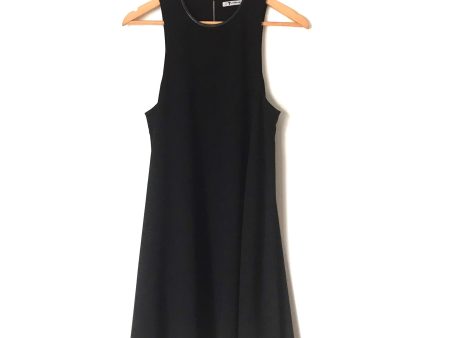 T Alexander Wang Black Dress with Back Keyhole and Lambskin Leather Neck Trim- Size 2 Online Sale