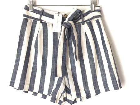 Sugar + Lips Blue & White Striped Lined Shorts NWT- Size S (we have matching blazer) Online Sale