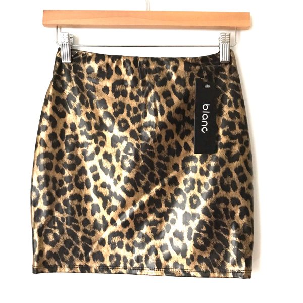 Blanc Leopard Print Mini Skirt NWT- Size S For Discount