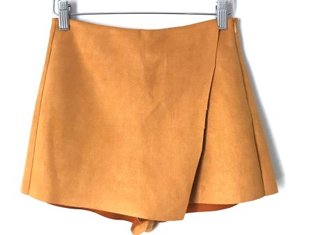 Forever 21 Mustard Suede Wrap Skort NWT- Size XS Cheap