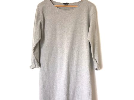 Theory Grey Solid Roll Sleeve Dress- Size S Supply