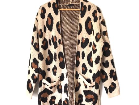 Staccato Leopard Print Open Cardigan- Size S For Discount