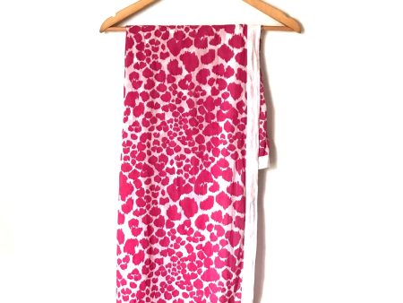 Persifor Pink and White Animal Print Blanket Scarf Cheap