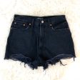 Abercrombie & Fitch Black High Waisted Denim Shorts- Size 26 Online now