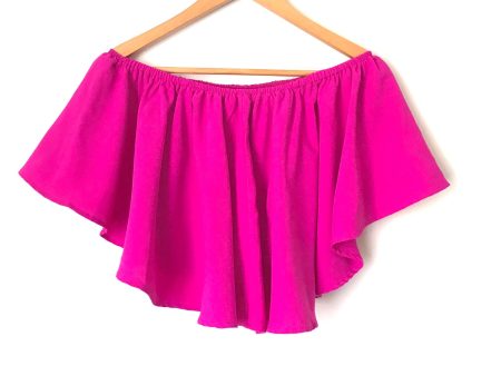 TCEC Magenta Off The Shoulder Cropped Top- Size S Hot on Sale