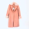 WAYF Pink Faux Fur Button Closure Coat NWT- Size XS Hot on Sale