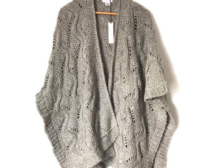 Sole Society Grey Thick Knit Open Cardigan Wrap NWT- Size OS Hot on Sale