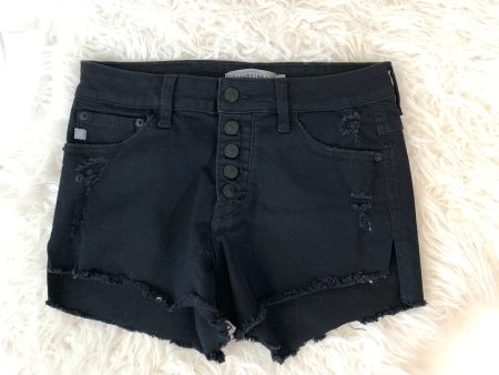 JustUSA Black Distressed Button Up Denim Shorts- Size S Discount