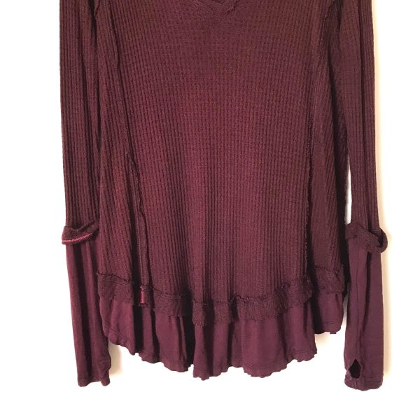 We The Free Purple Thermal Flowy Long Sleeve Top- Size XS For Sale