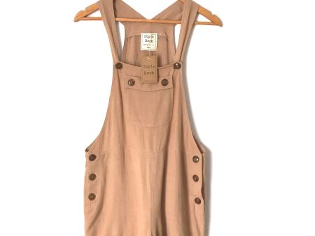 Style Rack Taupe Overall Shorts NWT- Size S Online now