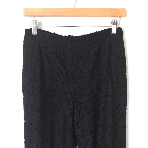 Gibson x Glam Black Lace Scalloped Hem Pants- Size PXS (Inseam 22”) Online Hot Sale