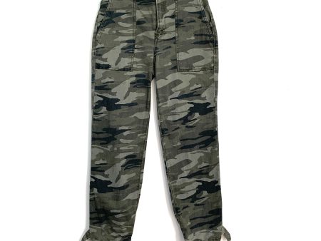 Express Camo Straight Crop High Rise Pants- Size 2 (Inseam 25 ) Sale