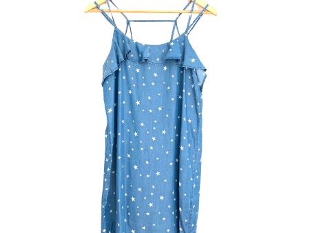 1250C Star Print Chambray Dress with Strappy Back- Size S Online Hot Sale