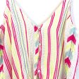 Vestique Bright Striped Button Up Tie Front Tank- Size S Fashion