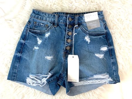 Nature High Waisted Button Up Denim Shorts NWT- Size S Sale