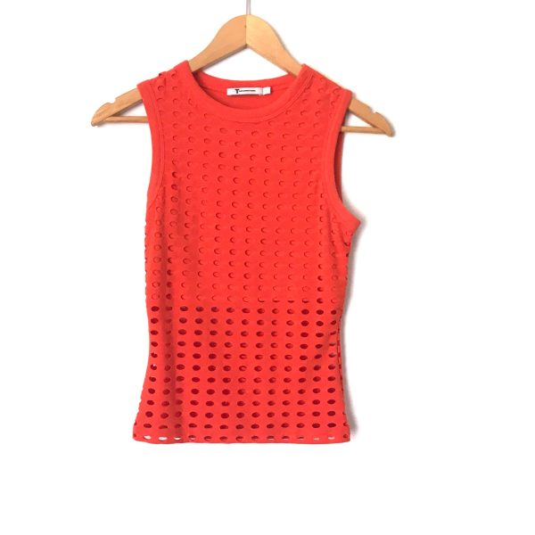 T Alexander Wang Orange Eyelet Top- Size XS (we have matching skirt-sold as seperates) Discount