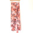 Bebe Coral Floral Faux Wrap Skirt- Size 00 Hot on Sale