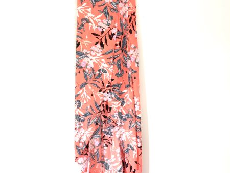 Bebe Coral Floral Faux Wrap Skirt- Size 00 Hot on Sale