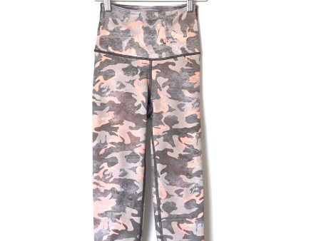 Wear It To Heart Pink Grey Camo High Waisted Crop Leggings- Size ~XS (see notes) For Discount