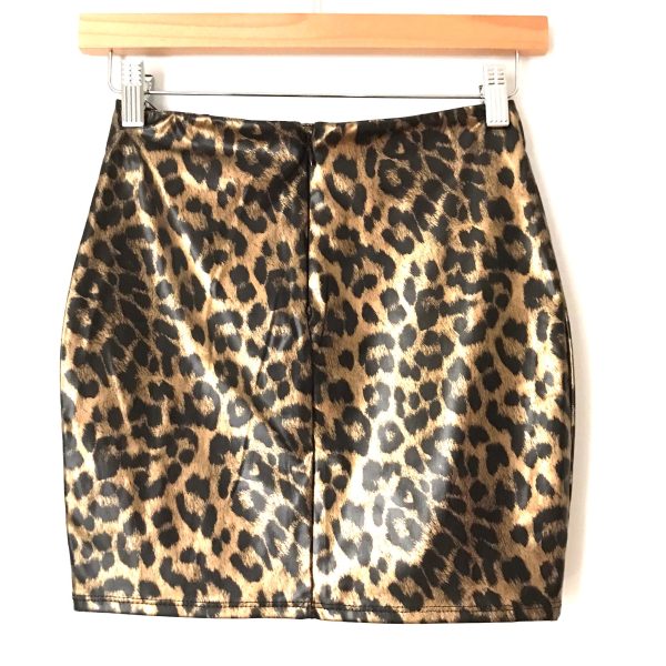 Blanc Leopard Print Mini Skirt NWT- Size S For Discount