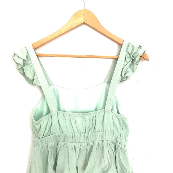 Super Down Mint Crop Top Peplum Ruffle NWT- Size S on Sale