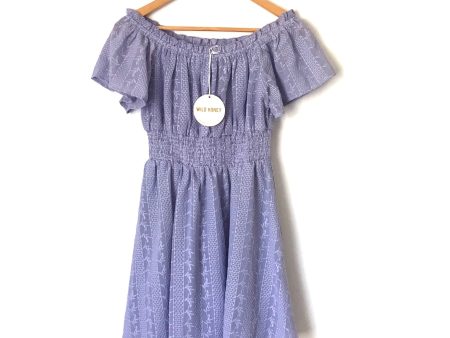 Wild Honey Light Purple Off the Shoulder Embroidered Dress NWT- Size S Cheap