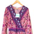 Umgee Pink Purple Floral Long Sleeve Romper NWT- Size S For Sale